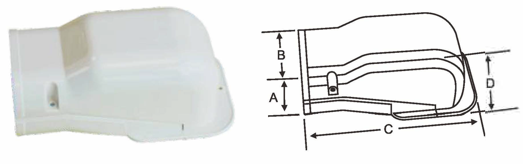 (411)3" Air Conditioner Duct -  Wall Cover