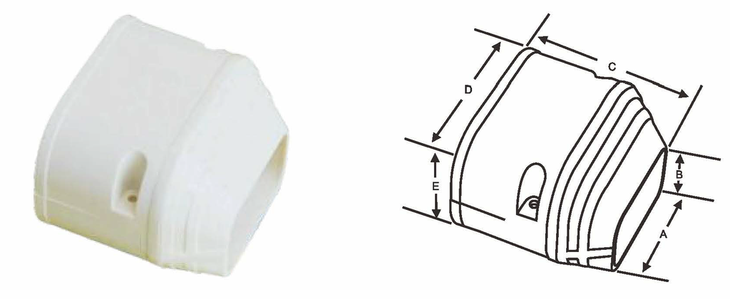 (438)6" Air Conditioner Duct -Tube tail